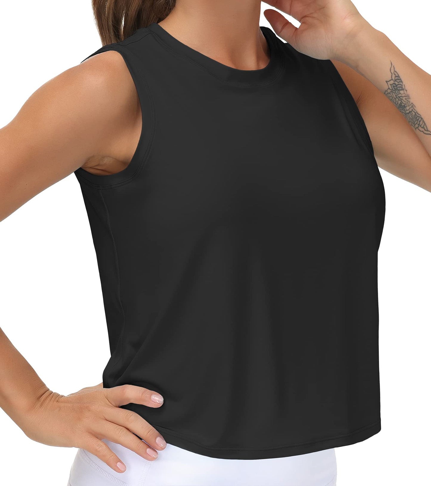 THE GYM PEOPLE Women's Workout Tank Tops Muscle Sleeveless Cropped Shirts