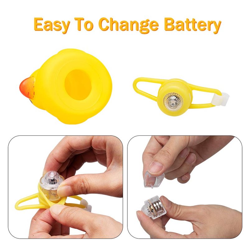wonuu Rubber Duck Car Ornaments Yellow Duck Car Dashboard Decorations Squeeze Duck Bicycle Horns with Propeller Helmet