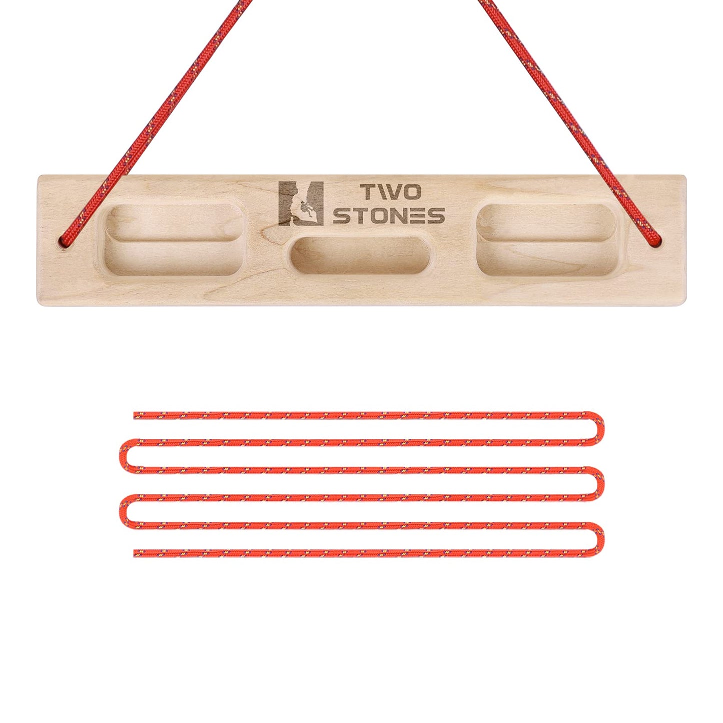 TWO STONES Portable Hangboard Rock Climbing | Climbing Hangboard as Hang Boards for Climbing Training Indoor and Outdoor (CJ-HB2025)