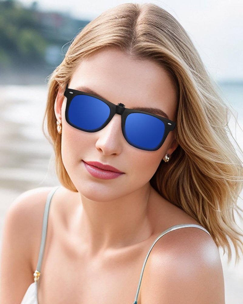 TERAISE Polarized Clip-On Driving Sunglasses with Flip Up Function-Suitable for Driving Fishing Outdoor Sport