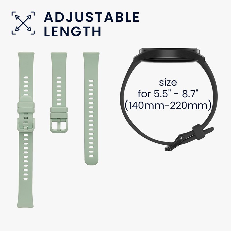 kwmobile Strap Set compatible with Huawei Band 10/9 / 8 Straps - 6x TPU Silicone Replacement Wristband - Multicolor