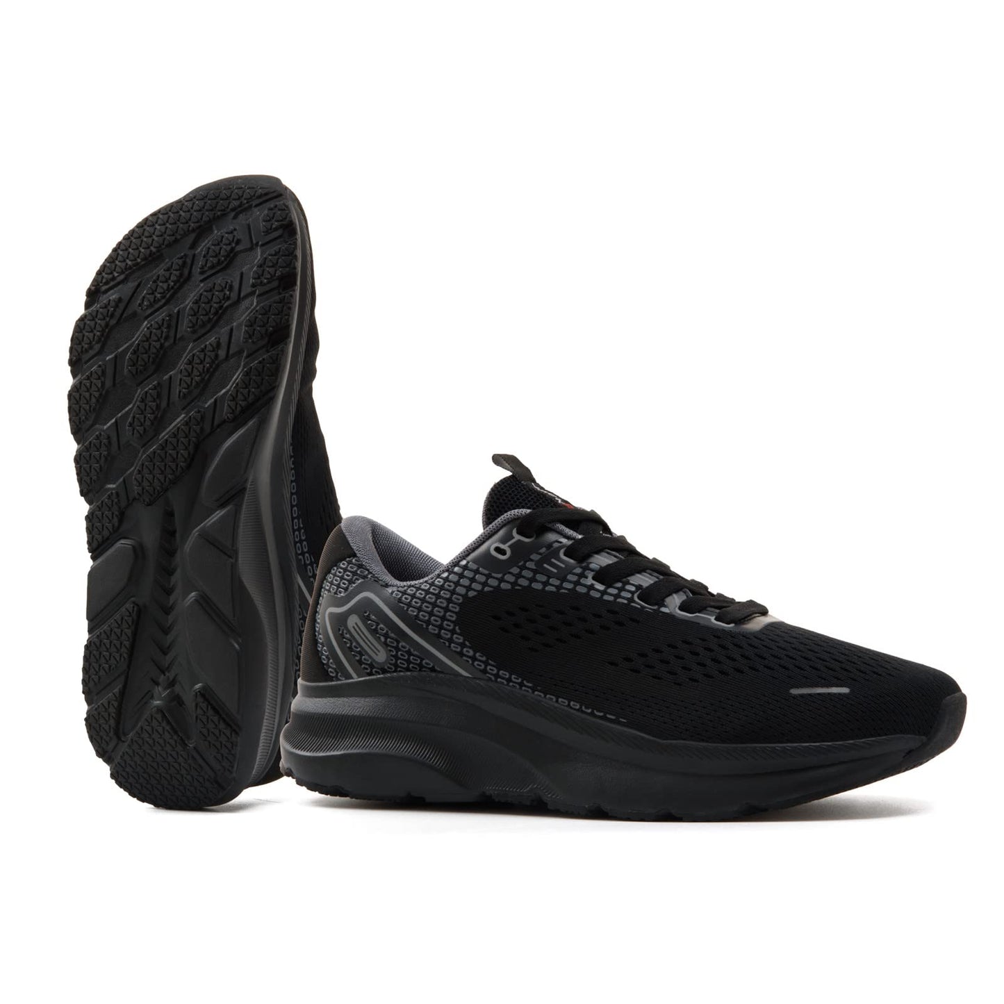 JACKSHIBO Wide Toe Box Shoes for Men Arch Support Shoes Wide Width Sneakers for Running Walking Athletic Tennis Orthopedic Plantar Fasciitis Workout with Thick Cushioned Zero Drop Sole Black