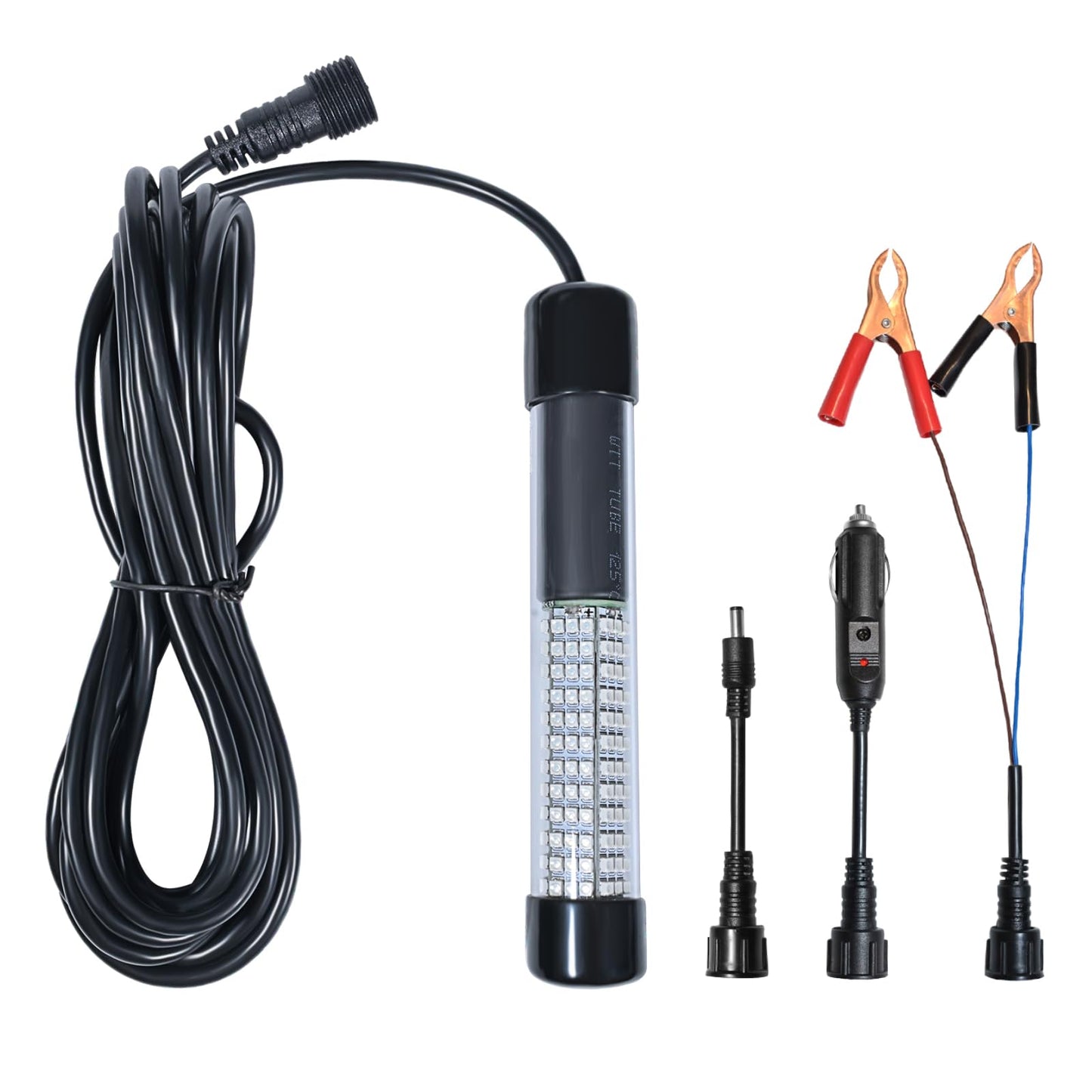 SAMDO IP68 12V LED Underwater Fishing Light 1080 Lumens Fish Attracting Lights, Night Fishing Light 10.8W Upgraded
