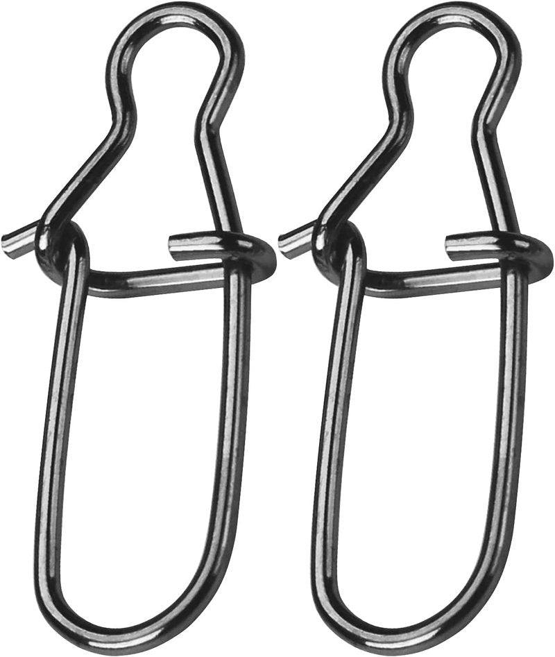 High Strength Fishing Snap Clips - Duo Lock Snap Swivel | Stainless Steel, Solid Black Nickel, 26lb-220lb