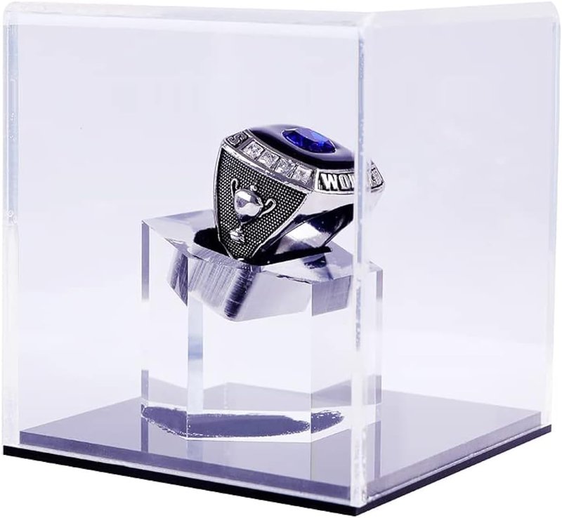 Championship Ring Display Case - 1 Slot Sports Ring Holder | Baseball, Softball, Football, High School