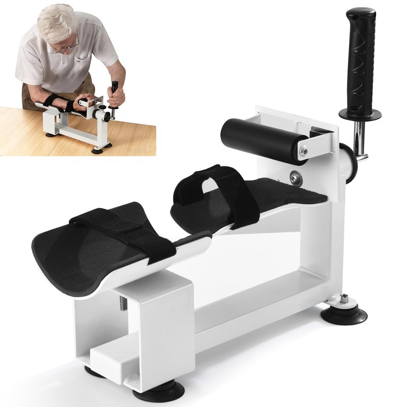Wrist Joint Assisted Exerciser,Daily Recovery Training strengthening Power Device with Armrest Support, Adjustable Resistance, 4 Suction Cups