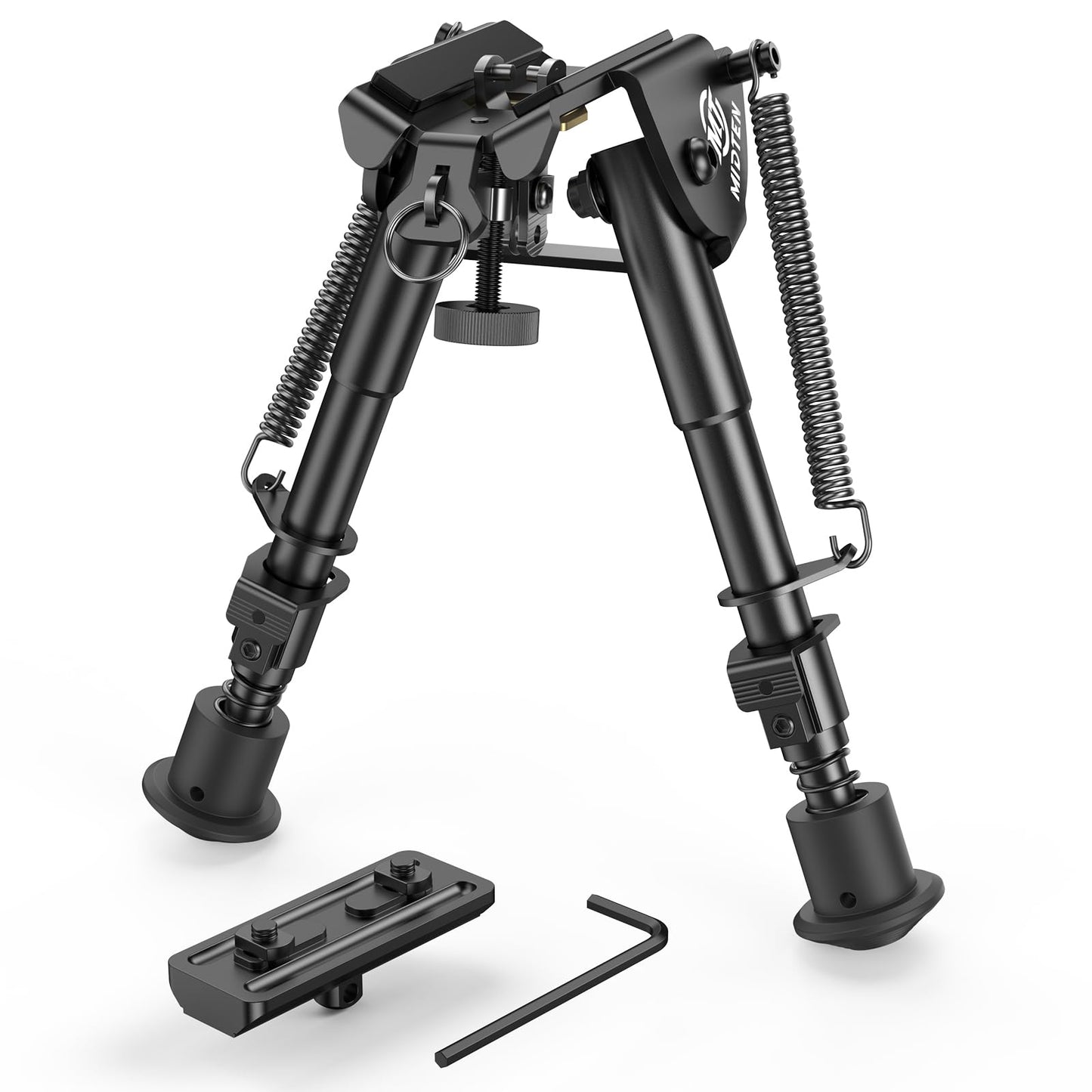 MidTen Bipods for Rifles M-Rail Sling Stud Bipod with Adapter Adjustable 6-9 Inches Aluminum