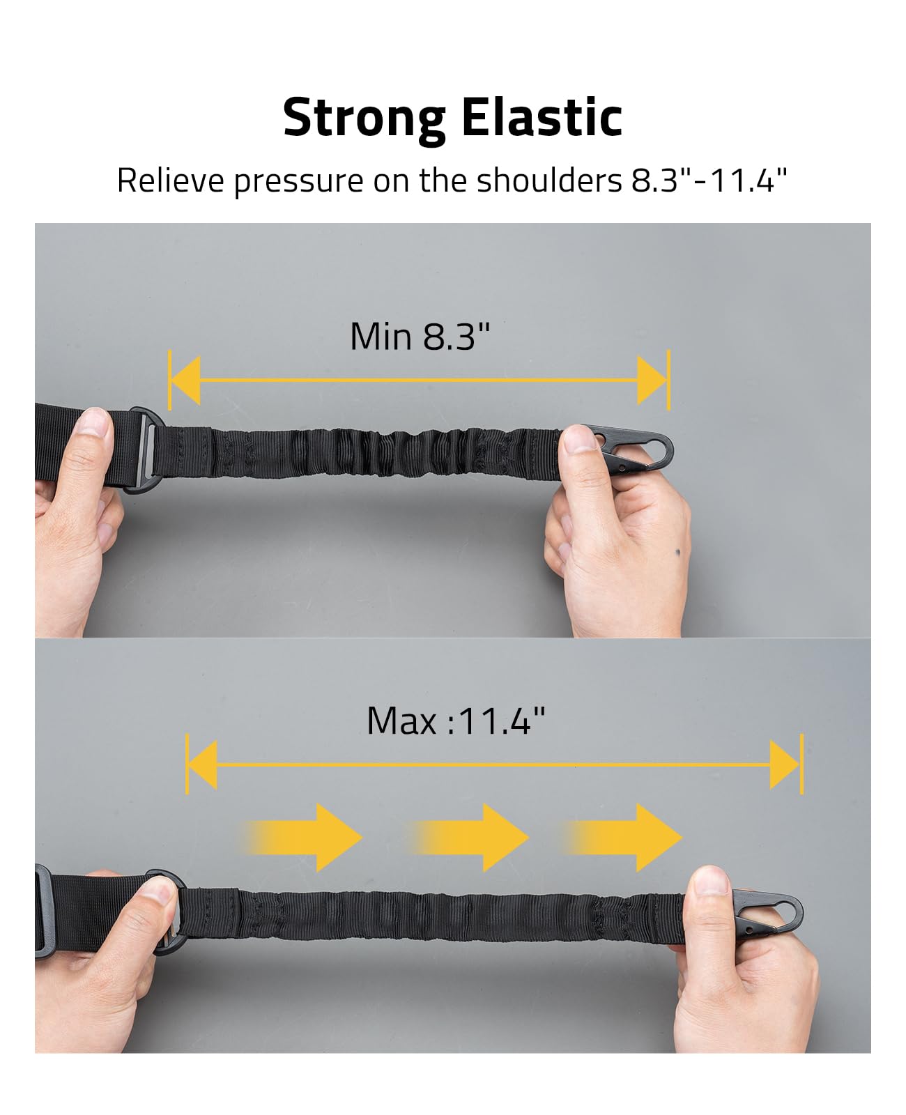 CVLIFE Rifle Sling Two Point Sling, Removable Pad 360° Swivels, Elastic