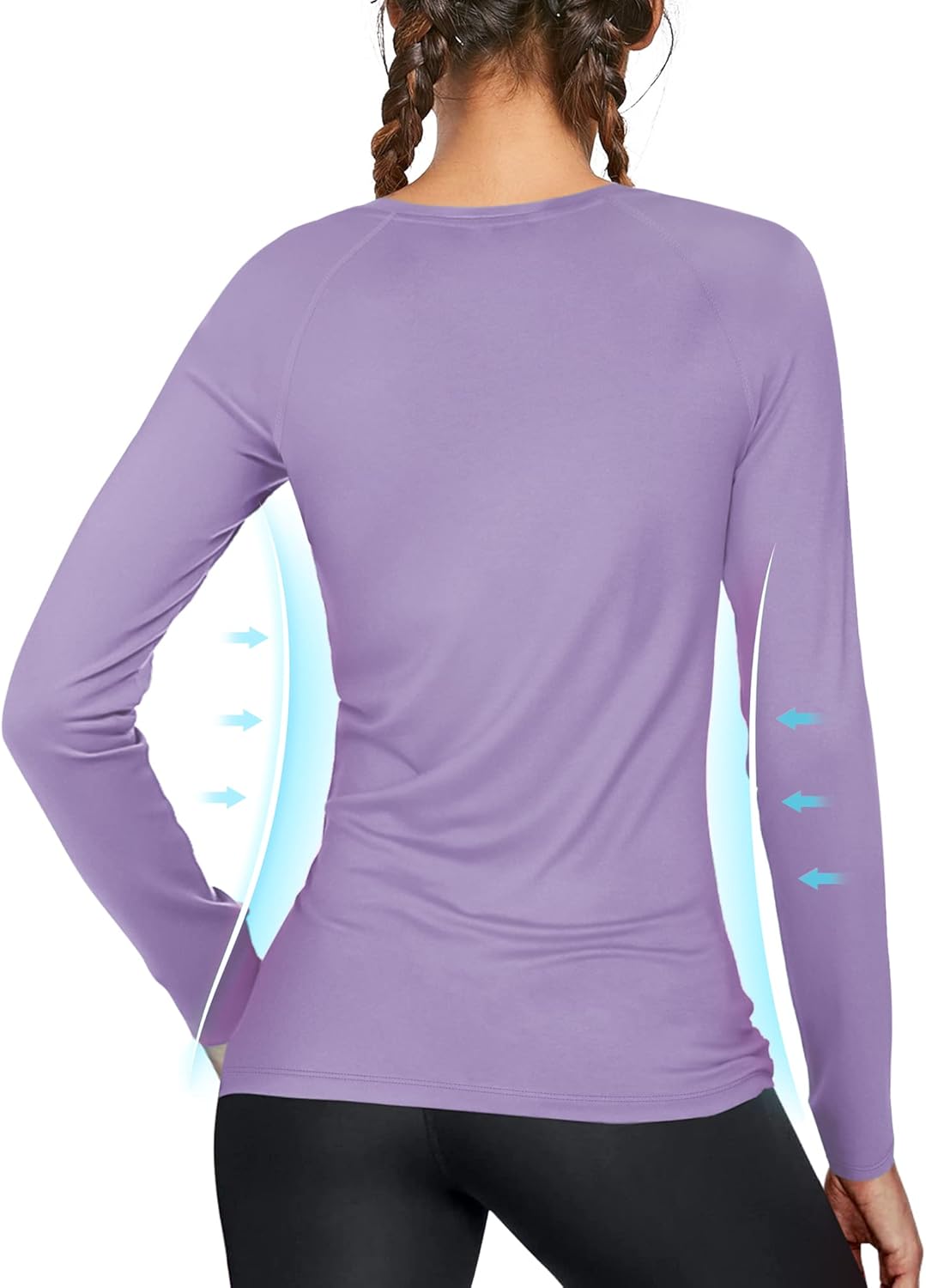 Women's UPF 50+ Sun Protection Long Sleeve Rash Guard - Athletic Swim & Workout Shirt | Ideal for Hiking & Running