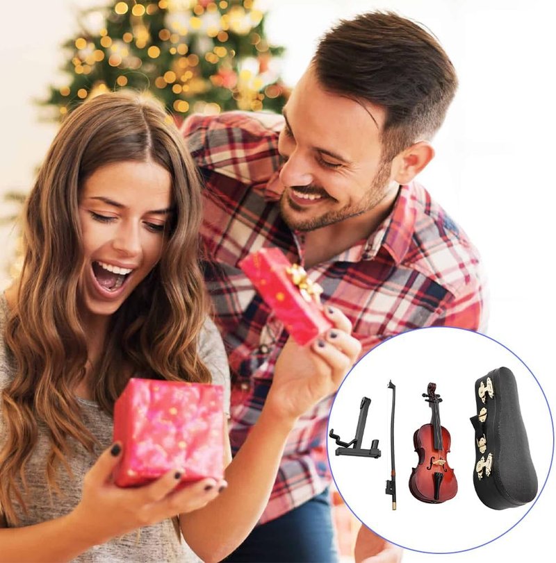 Miniature Cello Model - Wooden 5.5in Replica with Case | Perfect Musical Gift for Collectors & Home Decor