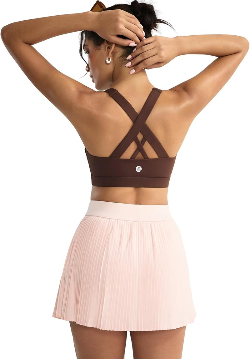 Sports Bras for Women - Padded Criss-Cross Back Design | Medium Support & Removable Cups