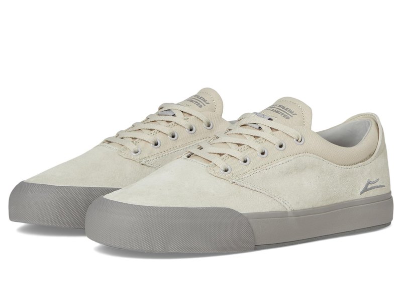 Lakai Wilkins Men's Skateboarding Shoes, White Canvas, 8.5