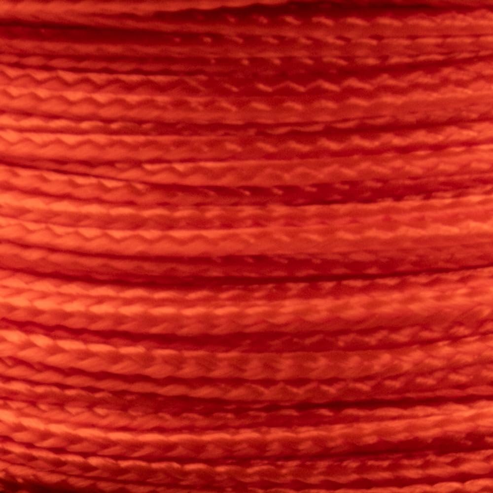 Paracord Planet Micro Paracord – Thin Braided Cord for Crafting, Fishing, and DIY Projects in 125 ft Spools – Safety Orange