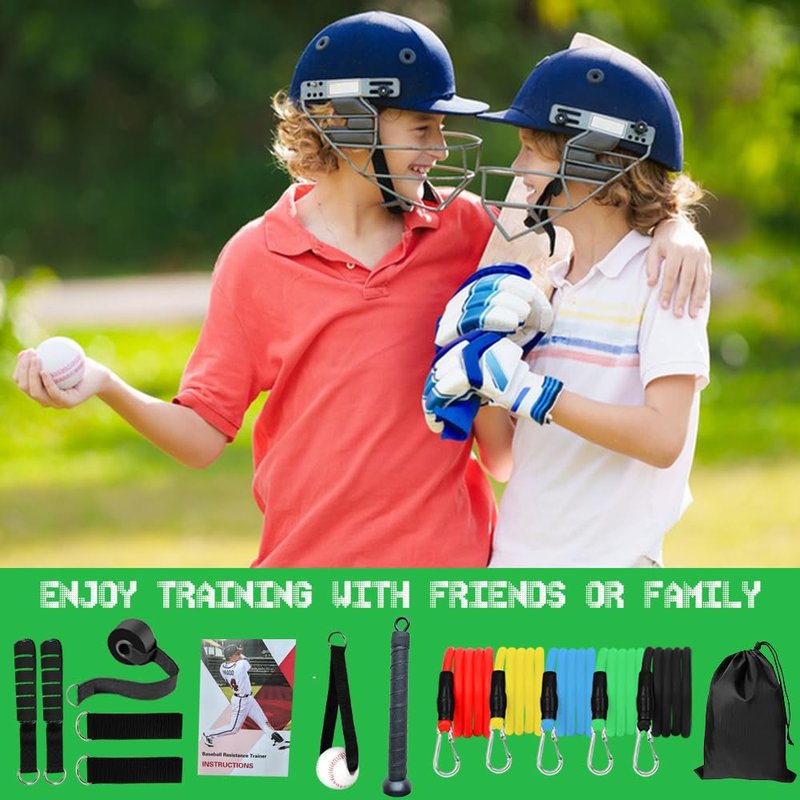 Baseball Resistance Bands for Pitchers/Batters – Pro-Grade Arm Strength & Pitching Bands | 5-Level Adjustable Resistance Bands for Baseball/Softball Training (All Ages)