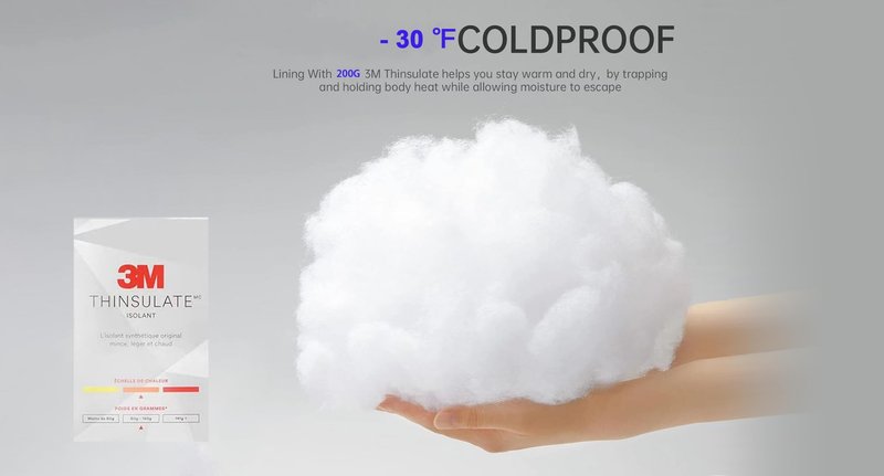 HODUP Insulated Synthetic Leather Winter Work Gloves - 3M Thinsulate, Fleece-Lined, Water-Resistant, Knitted Cuffs