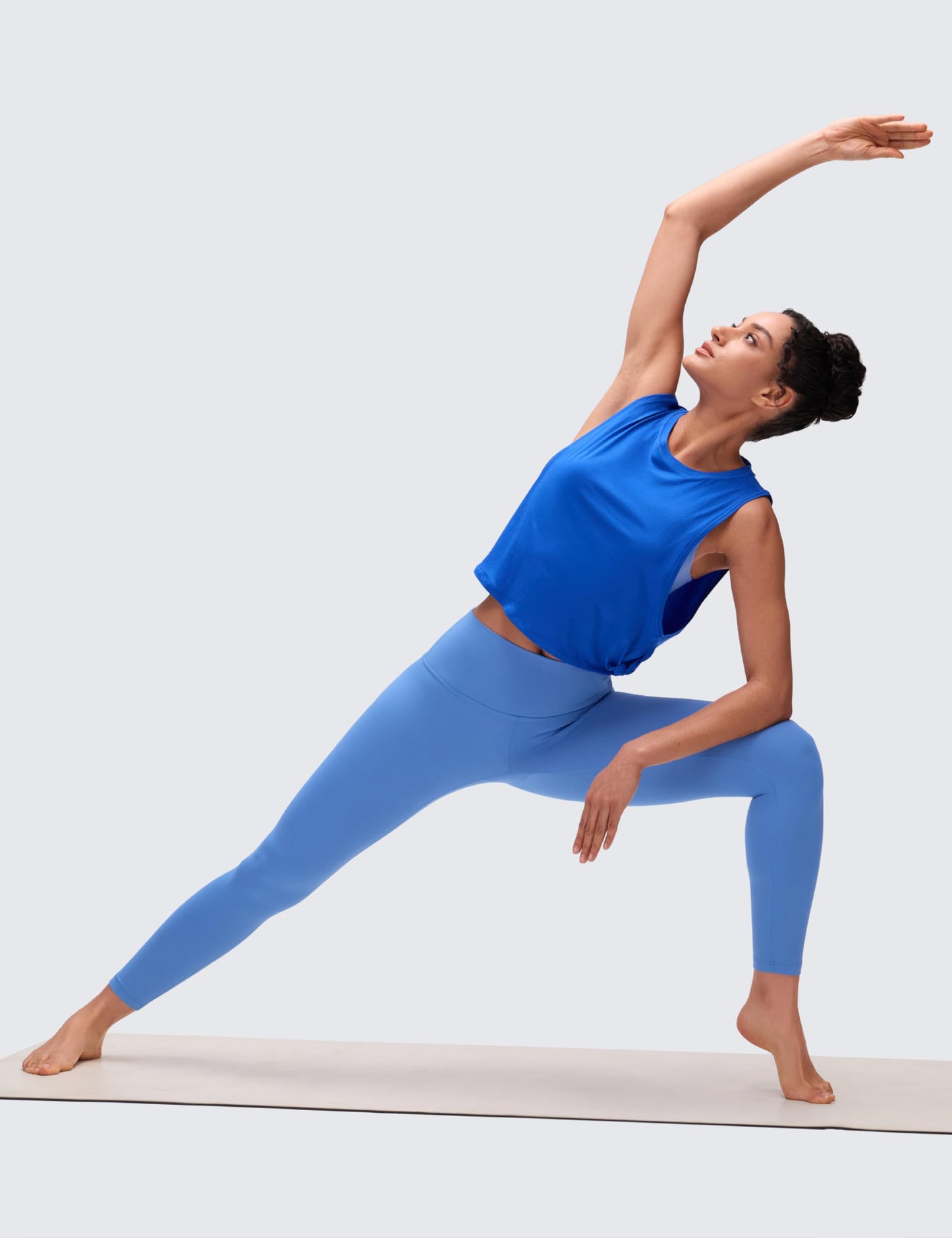 CRZ YOGA Pima Cotton Dropped Armhole Tank Strong Blue X-Large