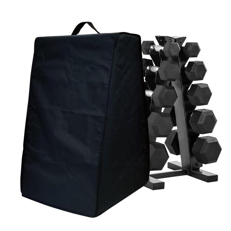 SHTCSZBA A-Frame Dumbbell Rack Cover, Dustproof Waterproof Anti-Scratch Cover for Home Gym Dumbbell Rack, Black, Nylon, 16.8"L x 15"W x 26.8"H