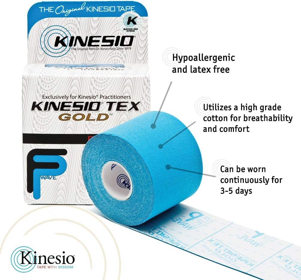 Kinesio Taping - Elastic Therapeutic Athletic Tape Tex Gold FP - Beige – 2 in. x 16.4 ft