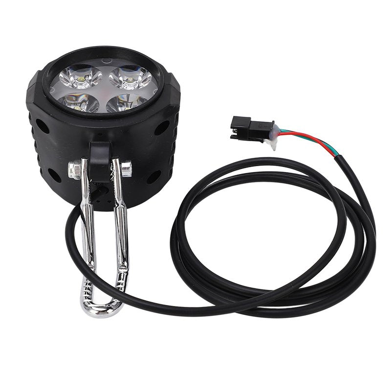 Electric Scooter Front Light, 2 in 1 Electric Horn Headlight 10 Inch 12-72V Universal Fit for Commuters Night Riders Cycling Enthusiasts