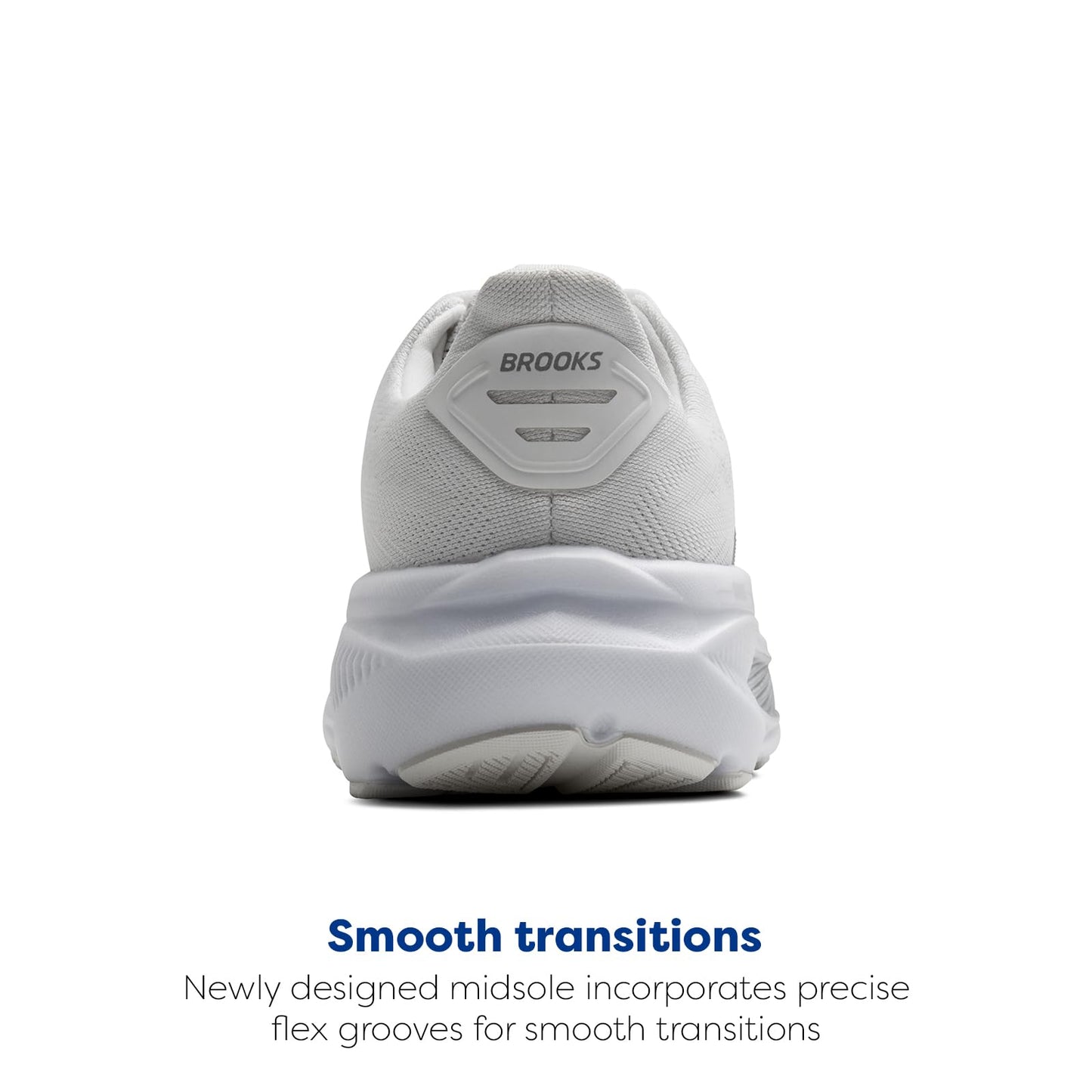Brooks Women’s Ghost 17 Neutral Running Shoe - White/White/Grey - 11.5 Medium