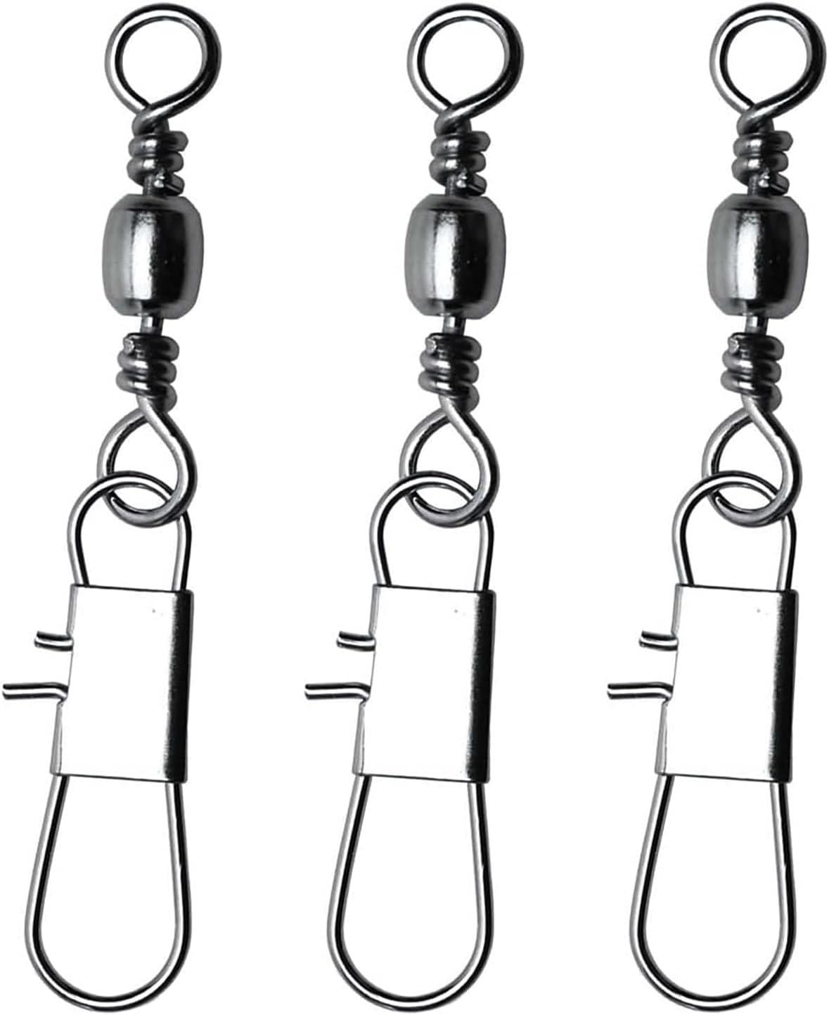 Fishing Barrel Swivel - High Strength Stainless Steel Snap Swivel for Saltwater & Freshwater | 50/230pcs, 26-137LB