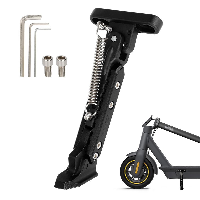 LUCK4U Scooter Kickstand Parking Stand Feet Support Replacement Part Compatible for Max G30/Max G30LP Electric Scooter Black