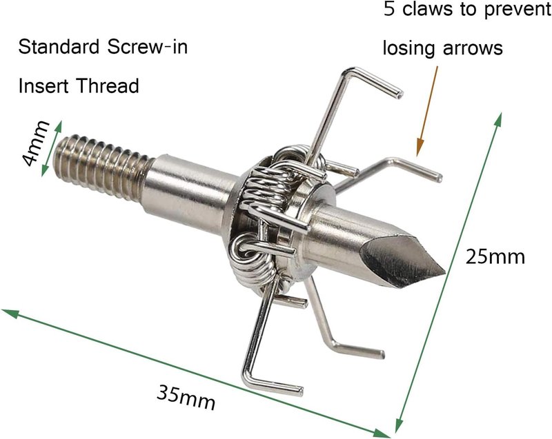 Small Game Broadheads - 100/125 Grain Judo Points Arrow Tips | 12 Pack Screw-In Design