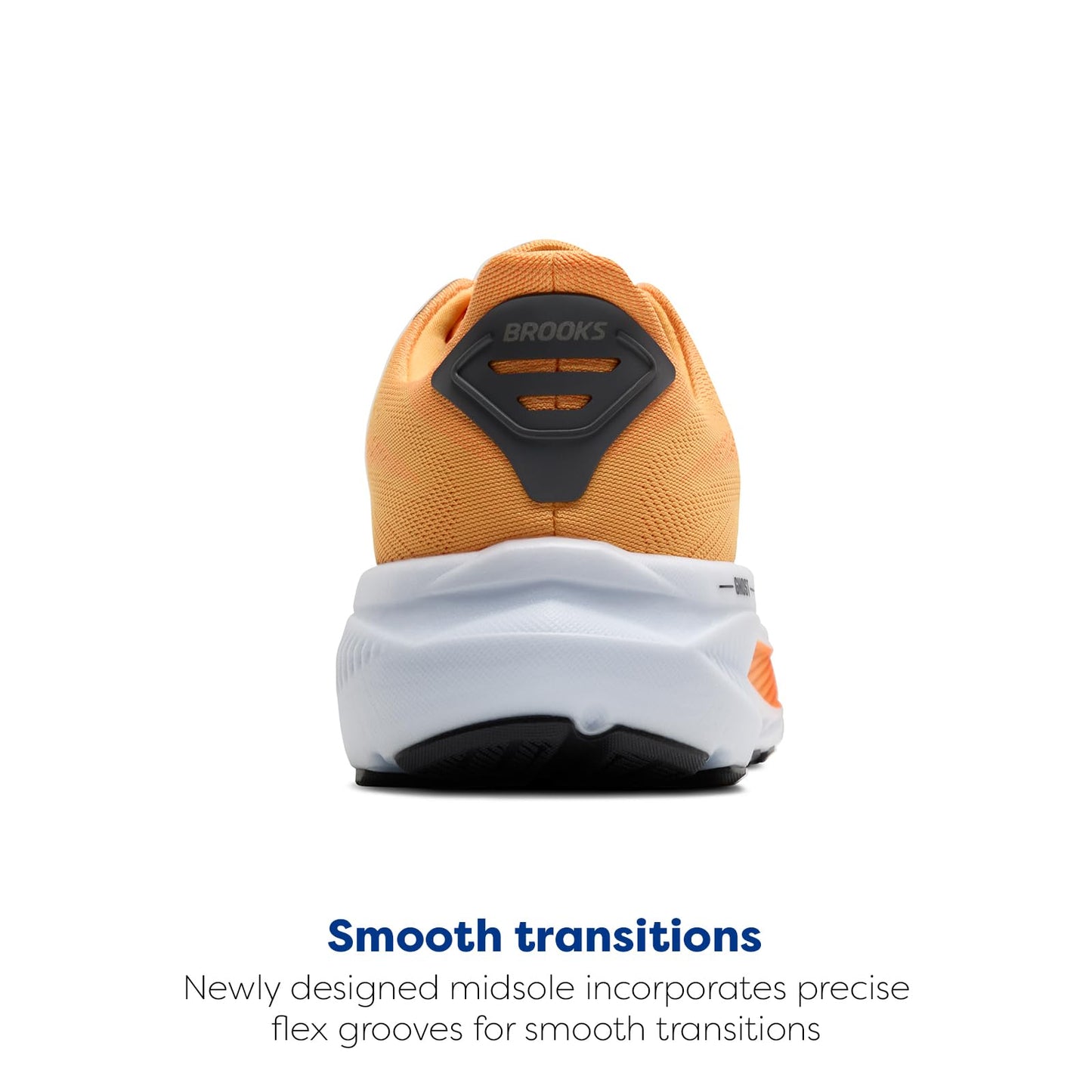 Brooks Men’s Ghost 17 Neutral Running Shoe - Blazing Orange/Yellow/Ebony - 14 Medium