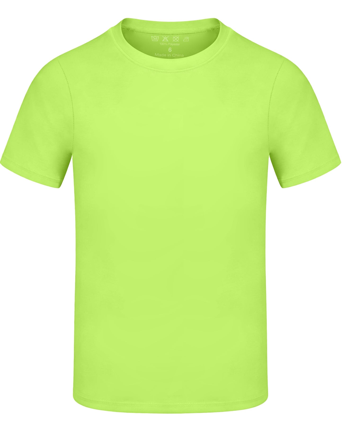 Boys' UPF 50+ Swim Shirt, Kids Short Sleeve Rash Guard, Toddler to Youth UV Sun Protection Athletic Sports Neon T Shirt Undershirt