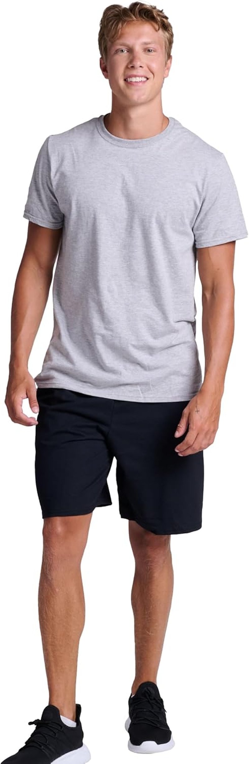 Men's Relaxed Fit 9-Inch Cotton Shorts - Adjustable Waist & Pockets | Sizes S-4X