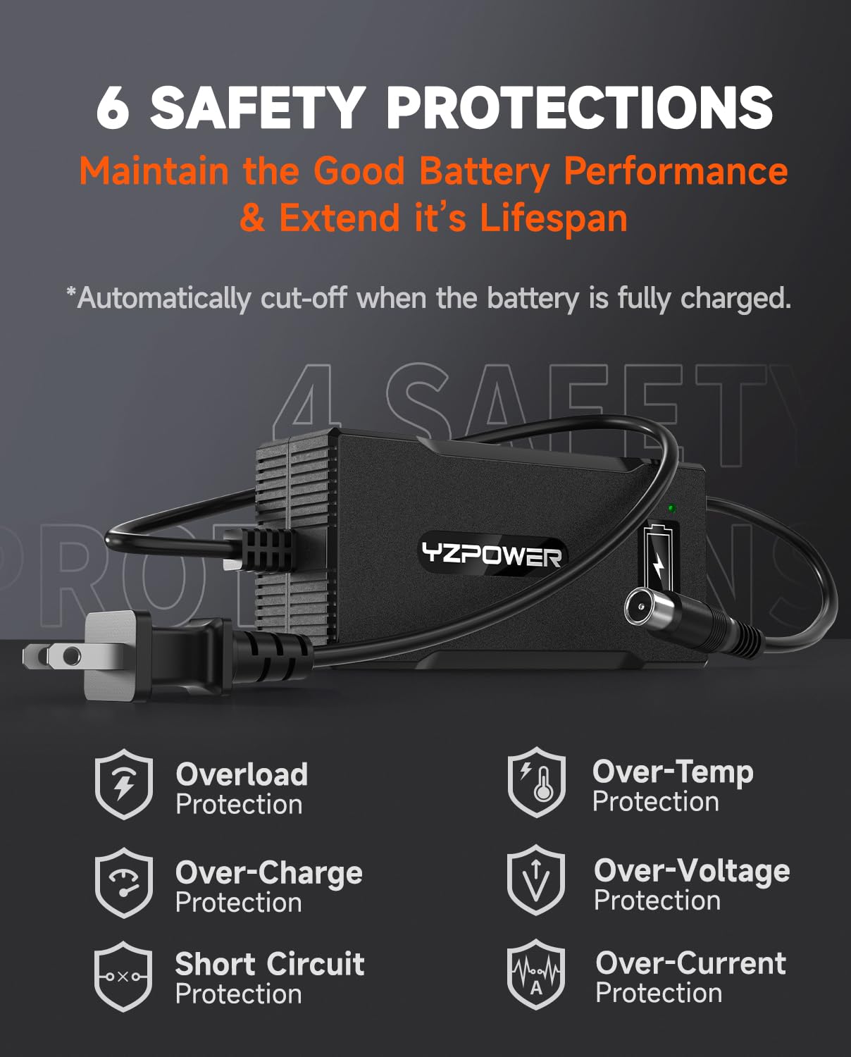 42V 5A Scooter Charger for Segway Ninebot, Compatible with MAX G2 G30LP E2 Pro F65 F40 F30 D28 D40 ES2 ES4 E22 E45, Replacement Power Adapter for 36V Lithium Battery, RCA Round Charging Port