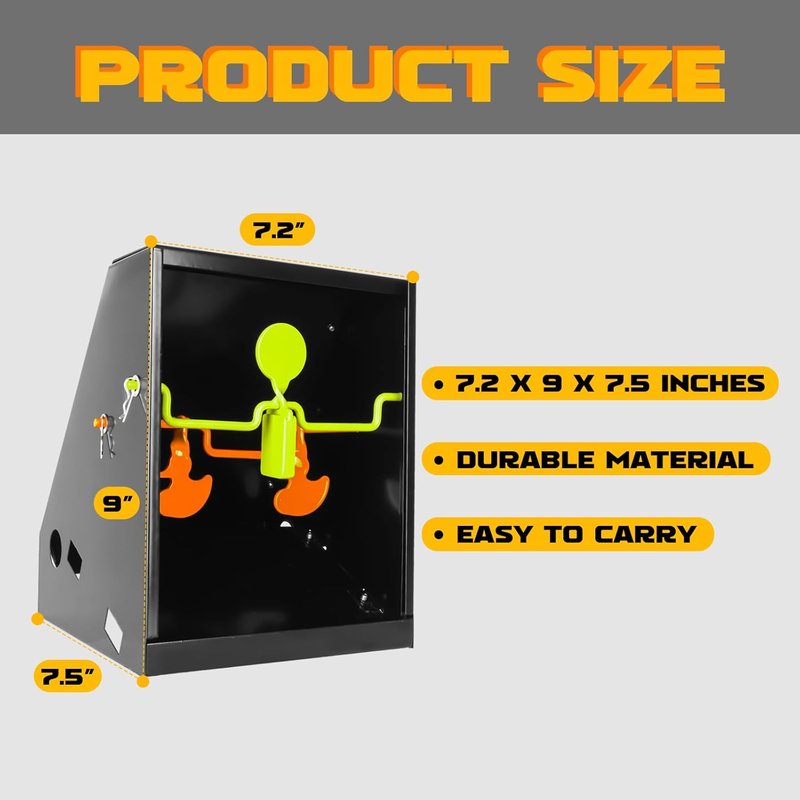 Highwild BB Trap Pellet Collector - Airgun Target System with 10 Paper Targets & 3 Spinner Targets | 7" X 9" Size