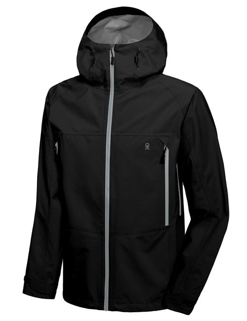 Little Donkey Andy Mens 3L Hardshell Full Zip Jacket Coat for Hiking,Mountaineering,Climbing Black XL