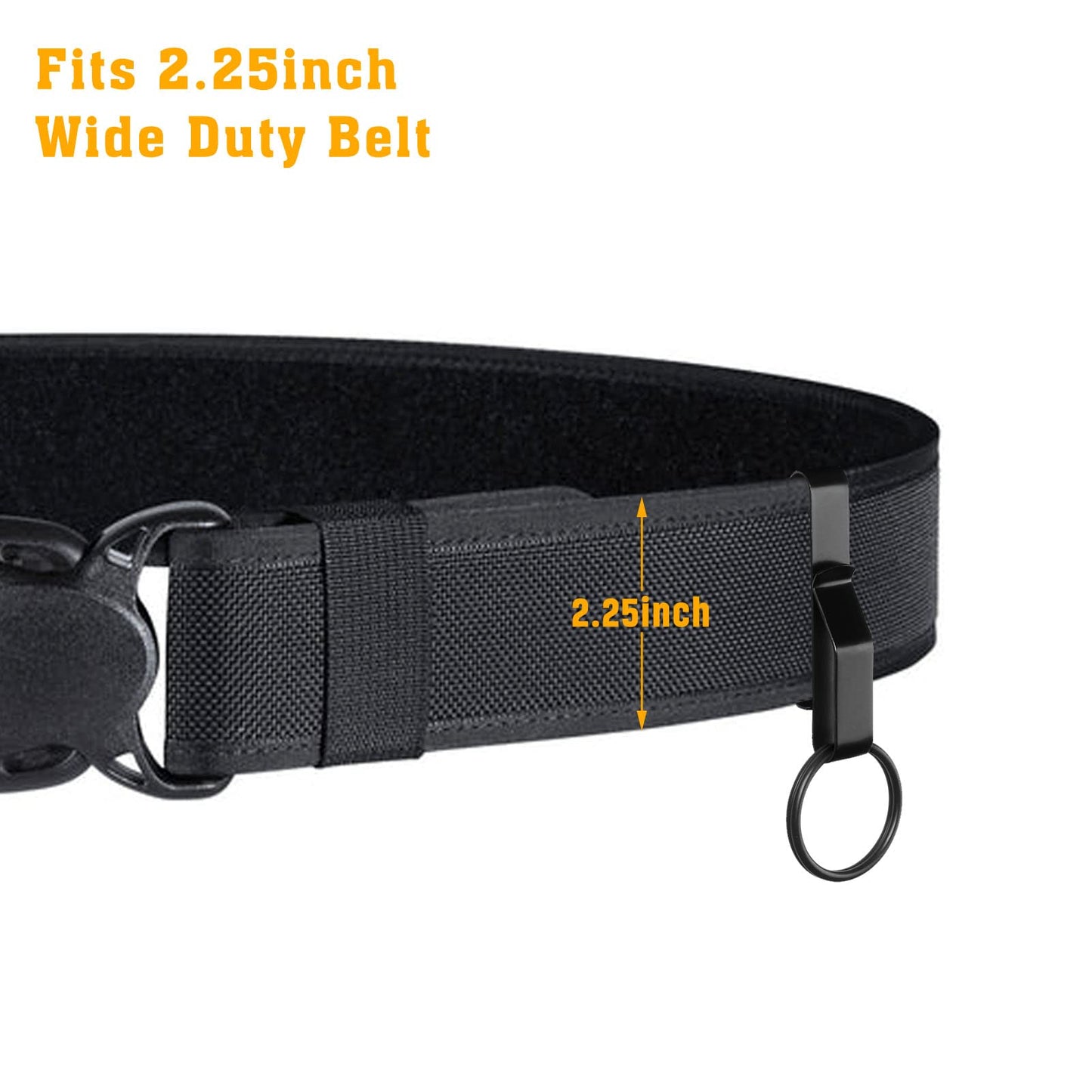 JOTOVO Tactical Stealth Key Ring Holder Special for Police and Fire Agencies, with Detachable Keyring (2.25-Inch Max)- 2 PACK