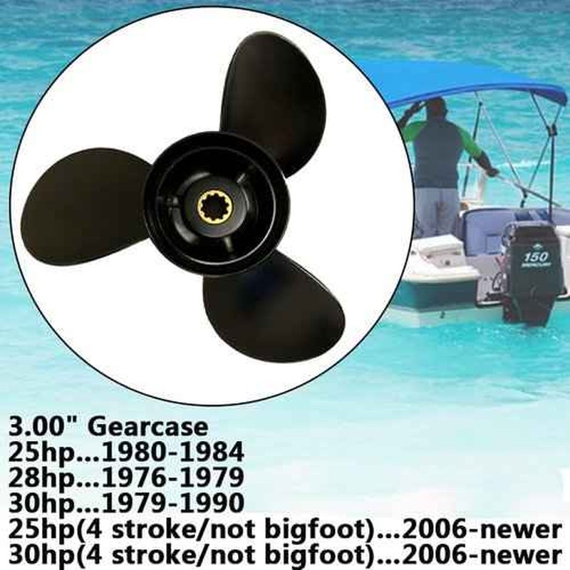 AQUAMAN Boat Propeller 9.25x12.5 for Mercury Mariner Outboard Motor 25-30HP 10 Spline