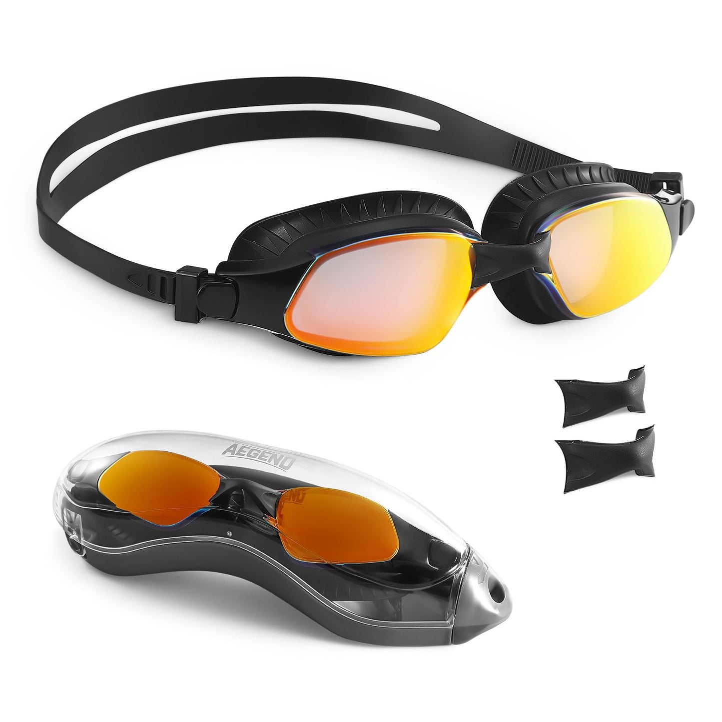 Aegend Mordern Adult Swim Goggles,Orange