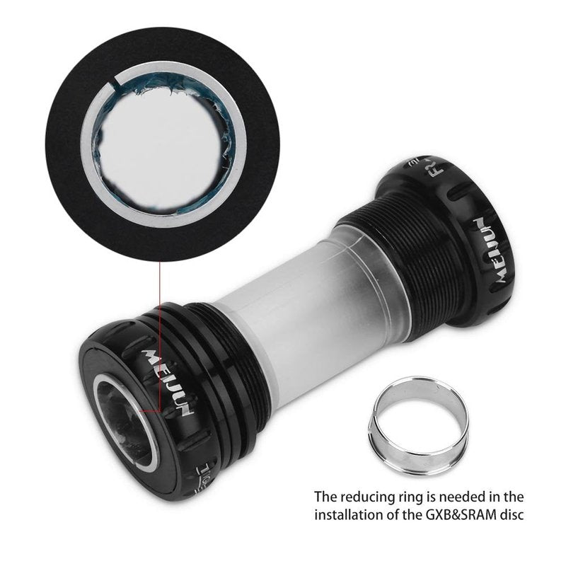 Bottom Bracket, Aluminum Alloy PP External Bottom Thread Crankset for (Blue)