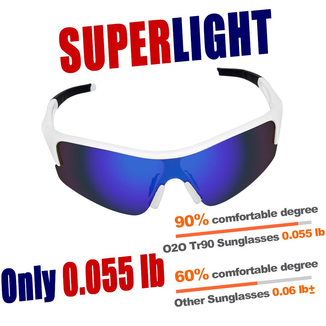 O2O Polarized Sports Sunglasses for Running Jogging Baseball Softball Men Women Teens Youth