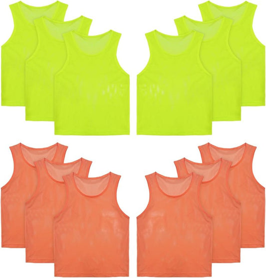 Youth Soccer Pennies - Team Practice Vests for Football | Set of 12 in Various Sizes