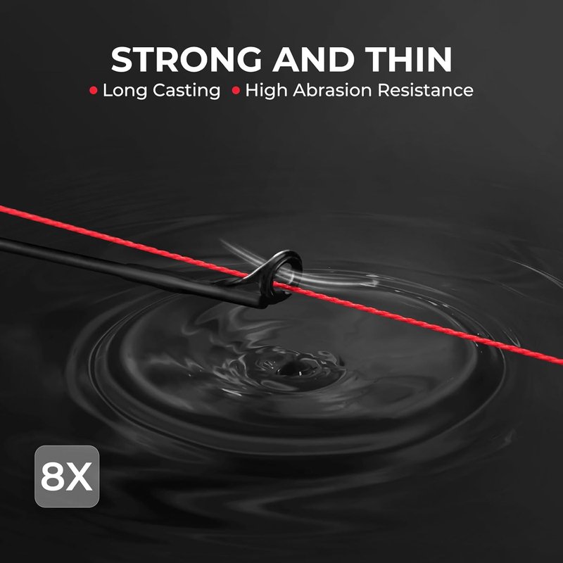 KastKing Superpower ColorShield Braided Fishing Line - Colorfast, 100% UHMWPE Fiber, Smooth & Strong | High Abrasion Resistance, Near Zero Stretch