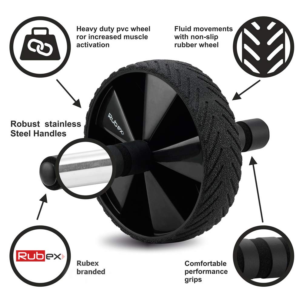 Ab Roller Wheel with Knee Pad Mat Ab Workout Equipment Ab Exercise Equipment Workout Equipment Home Gym Equipment Ab Machine for Men Women for Abdominal & Core Strength Training