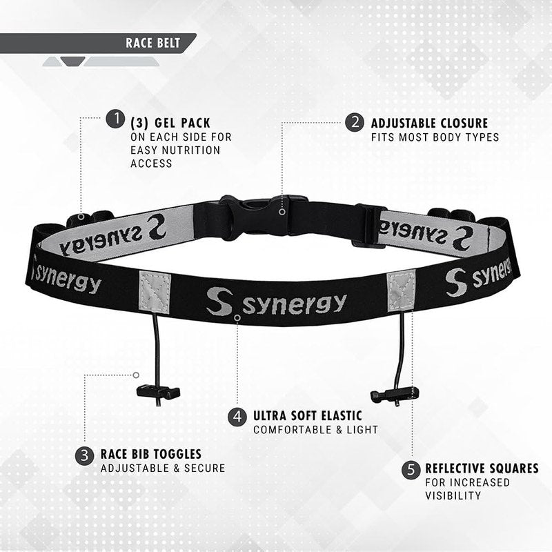Running Race Day Number Belt - Lightweight & Adjustable Triathlon Gear | Perfect for Athletes