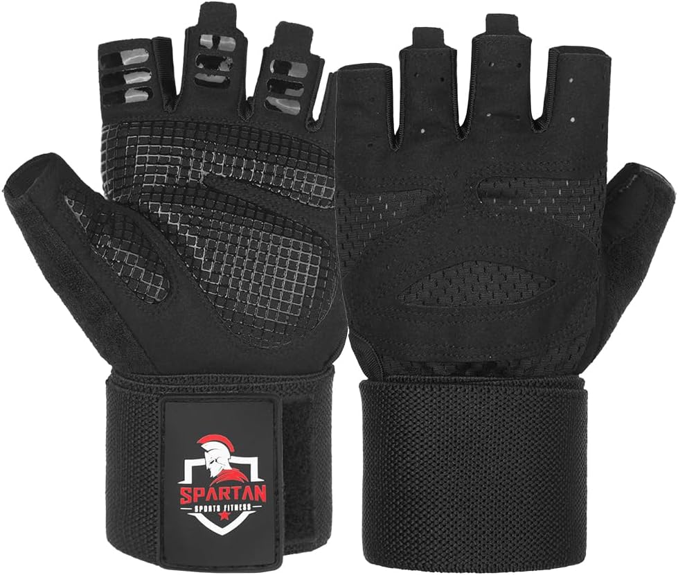 Spartan Gym Gloves - Weight Lifting Gloves with Wrist Support & Breathable Grip | Unisex Fitness Gear