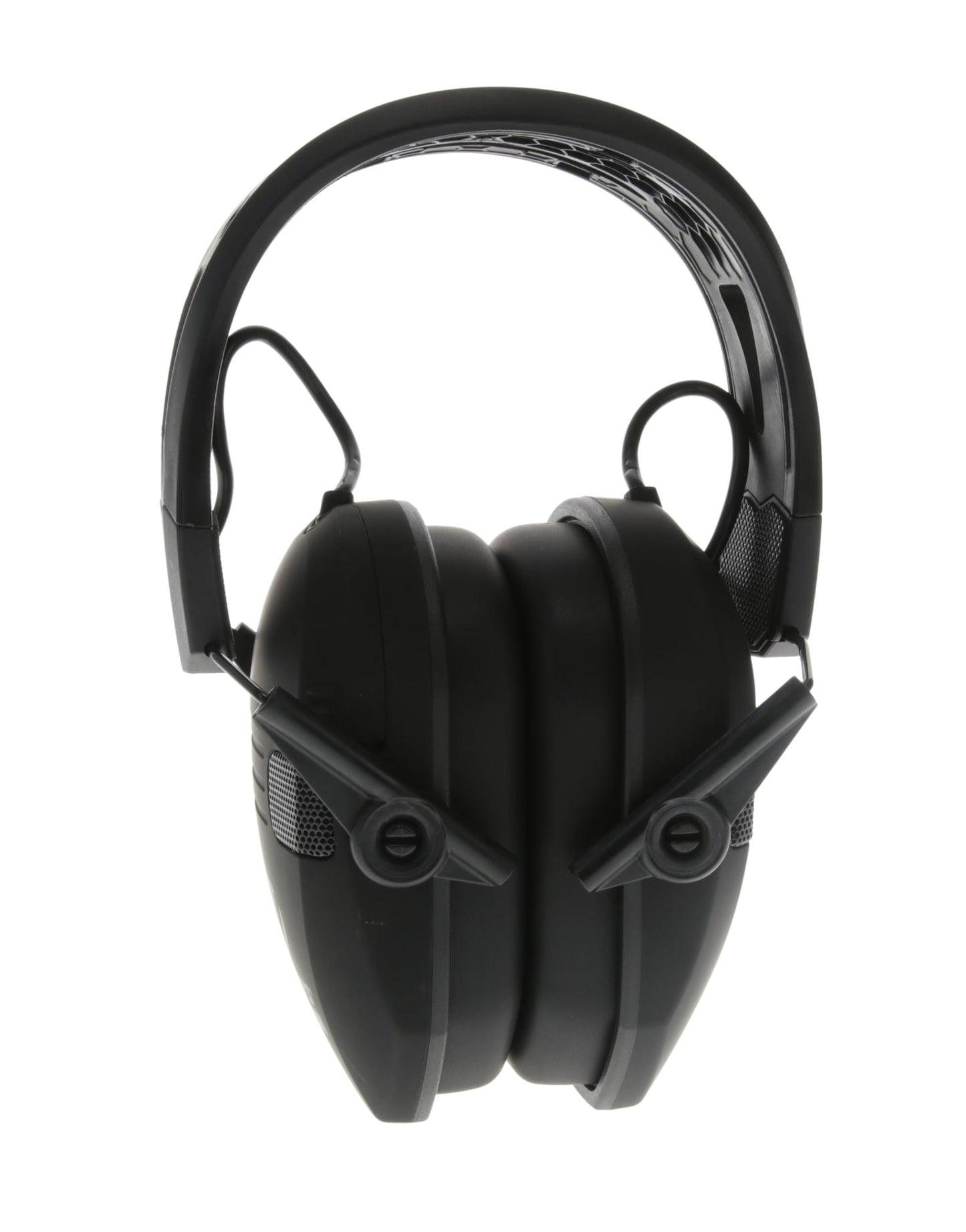 WALKER'S Razor Tacti-Grip Slim Electronic Muff - 23dB NRR Compact Collapsible Non-Slip Headband Hunting Shooting Hearing Protection Earmuffs w/ 2 AAA Batteries, Black