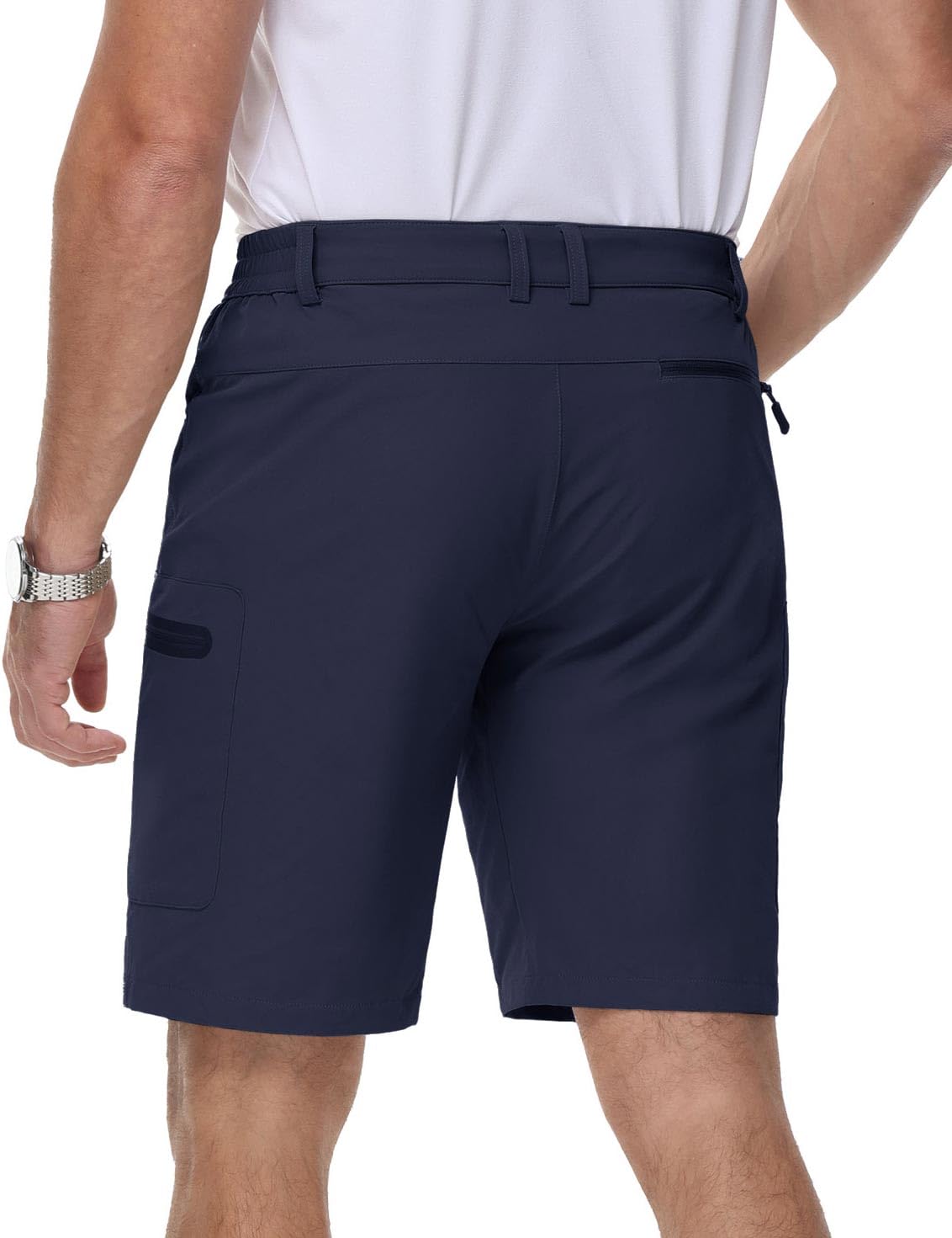 MAGCOMSEN Golf Shorts Men Water Resistant Hiking Shorts Quick Dry Lightweight Tactical Shorts Athletic Shorts Casual Shorts Navy