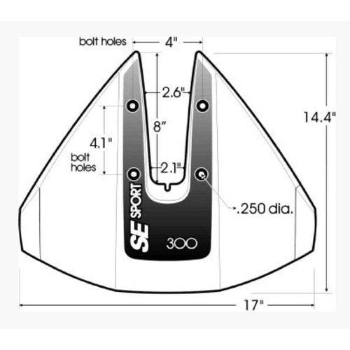 SE Sport 779-se300blk Fins Stabilizer, Black, One Size