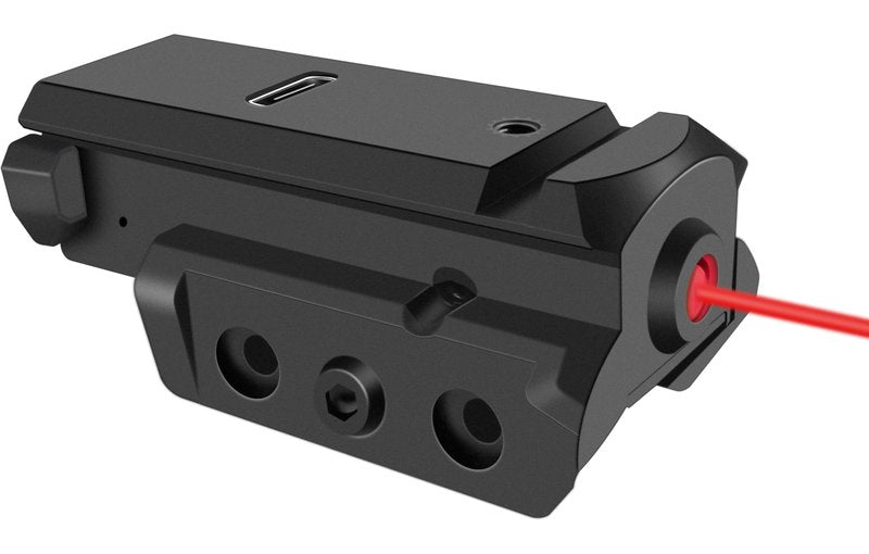 MOSANDON Rechargeable Red/Green Beam Laser Sight, Compact Tactical Low Profile Sight Laser Compatible with 20mm Picatinny Mount for bb Gun Pistol Handgun Rifle for Hunting (Red Laser)