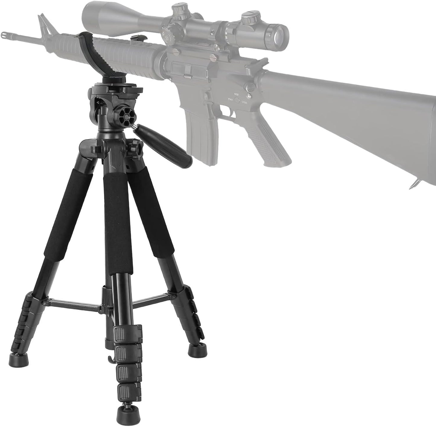 Rifle Shooting Rest Tripod - V Yoke Bracket for Stable Gun Support | Lightweight Aluminum Construction