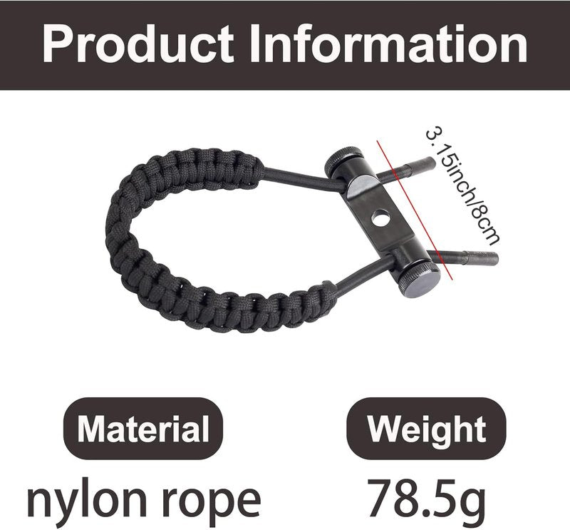 Adjustable Archery Bow Sling - Braided Wrist Strap for Compound Bow Hunting | Durable & Comfortable