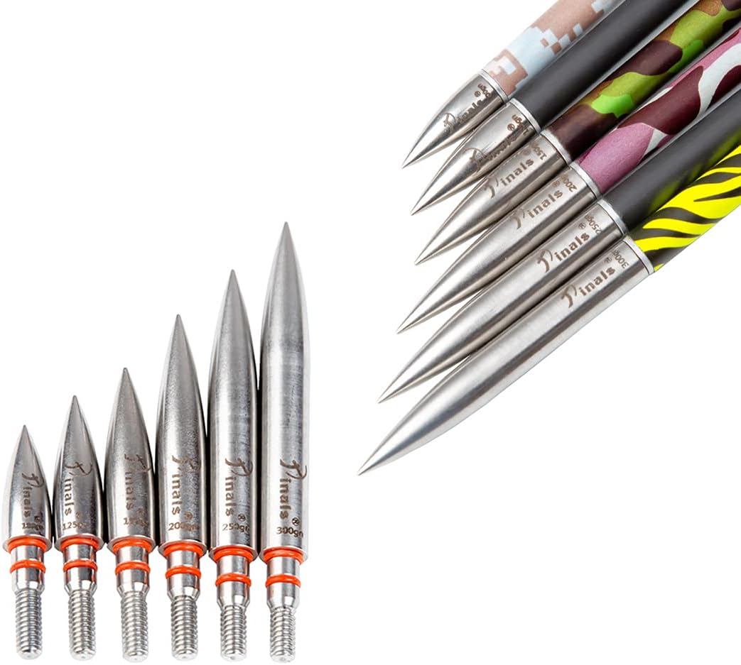 Archery Field Points Tips - 100 to 300 Grain for Compound & Recurve Bows | 12-Pack